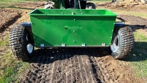 large lime drop spreader for farm or food plot or lawns