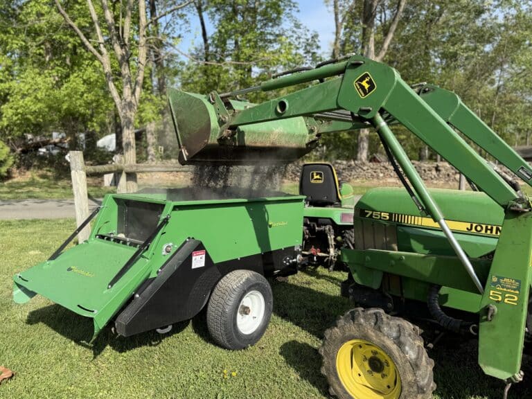 Loading a Base Model 220MS Compost Spreader