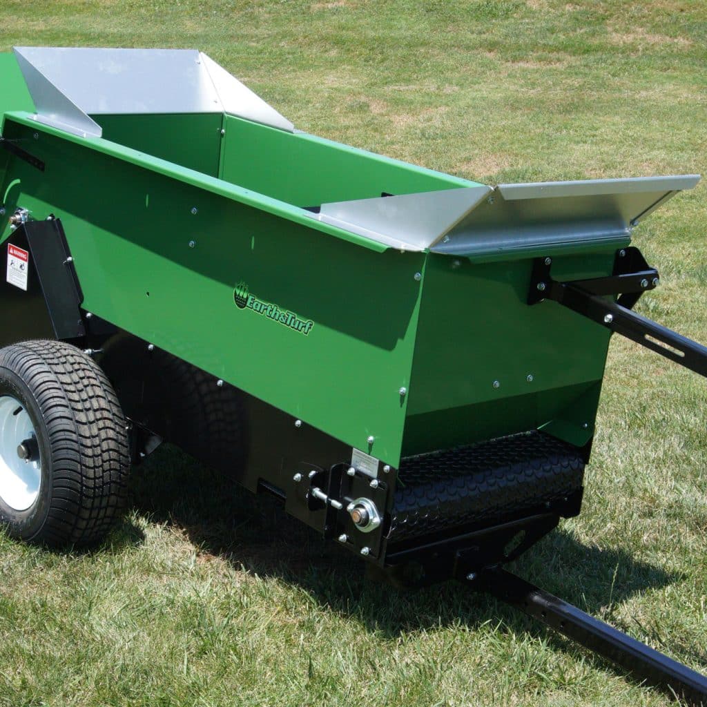 compost top dressing spreader loading chutes