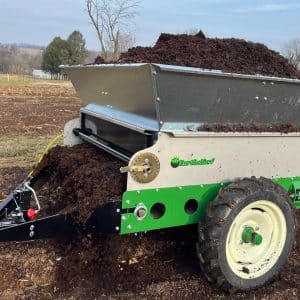 pull behind topdresser for gardens spreading compost